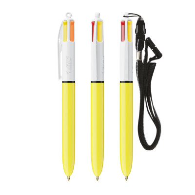 BIC® 4 Colours Sun ballpen + Lanyard